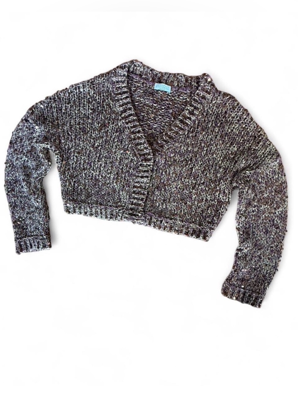 Brunello Cucinelli Cropped V-Neck Sweater